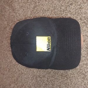 Nikon USA Embroidered Black Strapback Hat OS